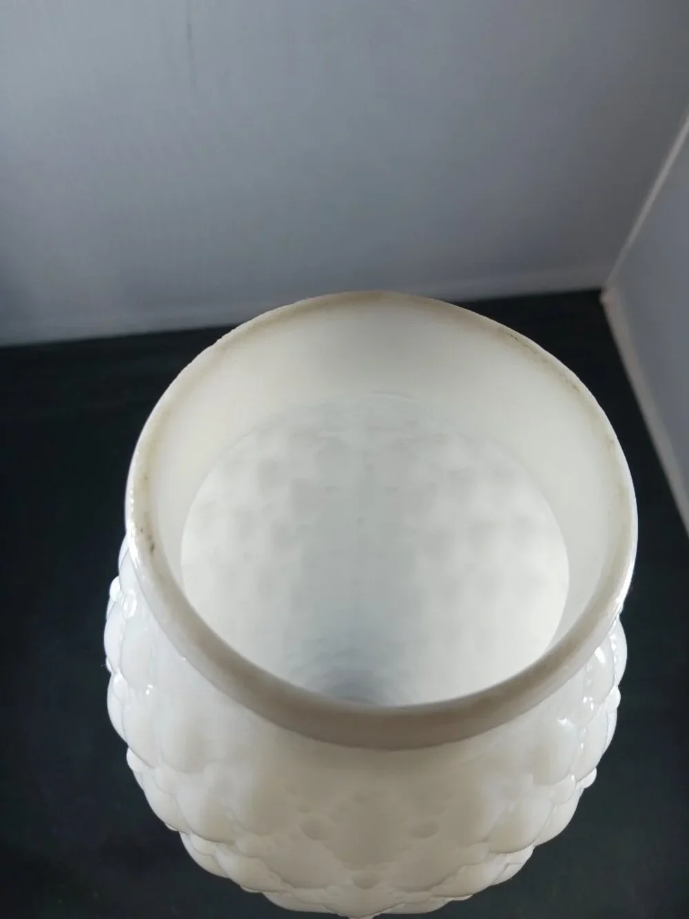Milk Glass Lamp Shade Quilted Hurricane 10